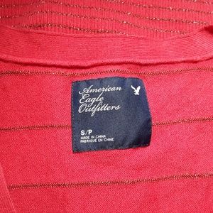 American Eagle Outfitters Tops - AEO Classic Red Metallic Cardigan American Eagle Outfitters Tops - AEO Classic Red Metallic Cardigan